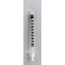 Syringe insulin with needle attached 0.5ml syringe with 29 gauge x 12.7mm needle BD Micro-Fine